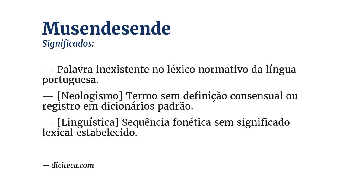 Significado de musendesende