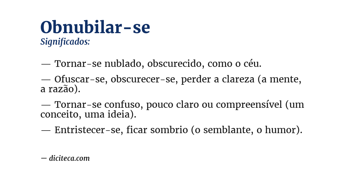 Significado de obnubilar-se