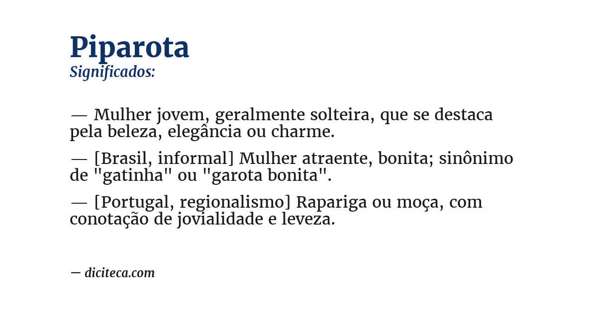 Significado de piparota