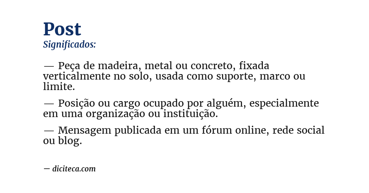 Significado de post