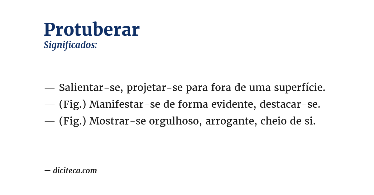 Significado de protuberar