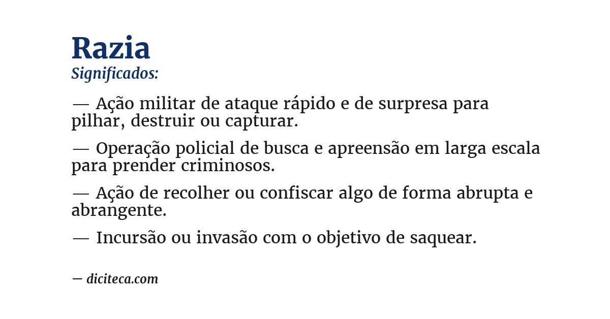 Significado de razia