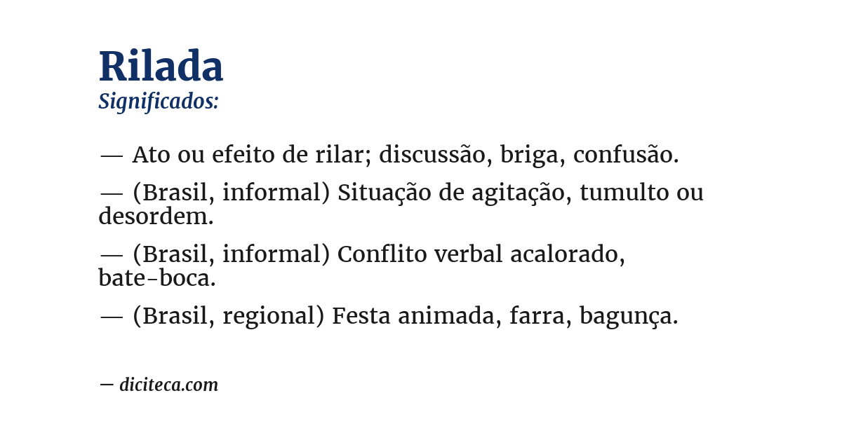 Significado de rilada