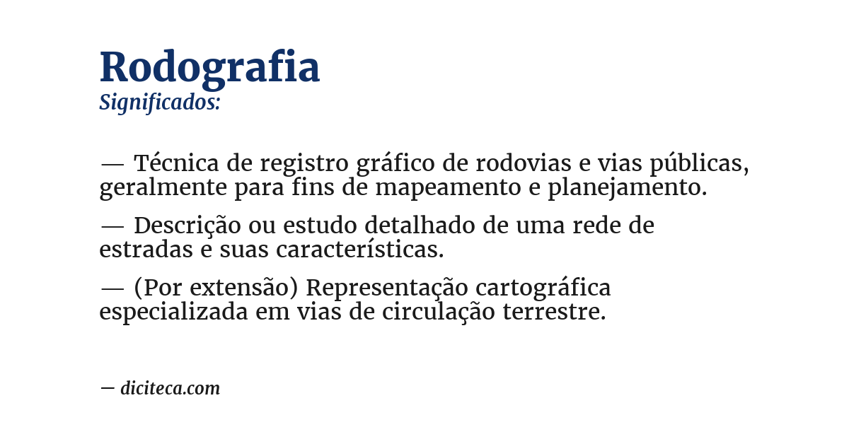 Significado de rodografia