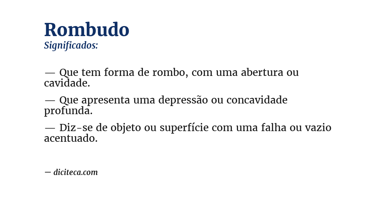 Significado de rombudo