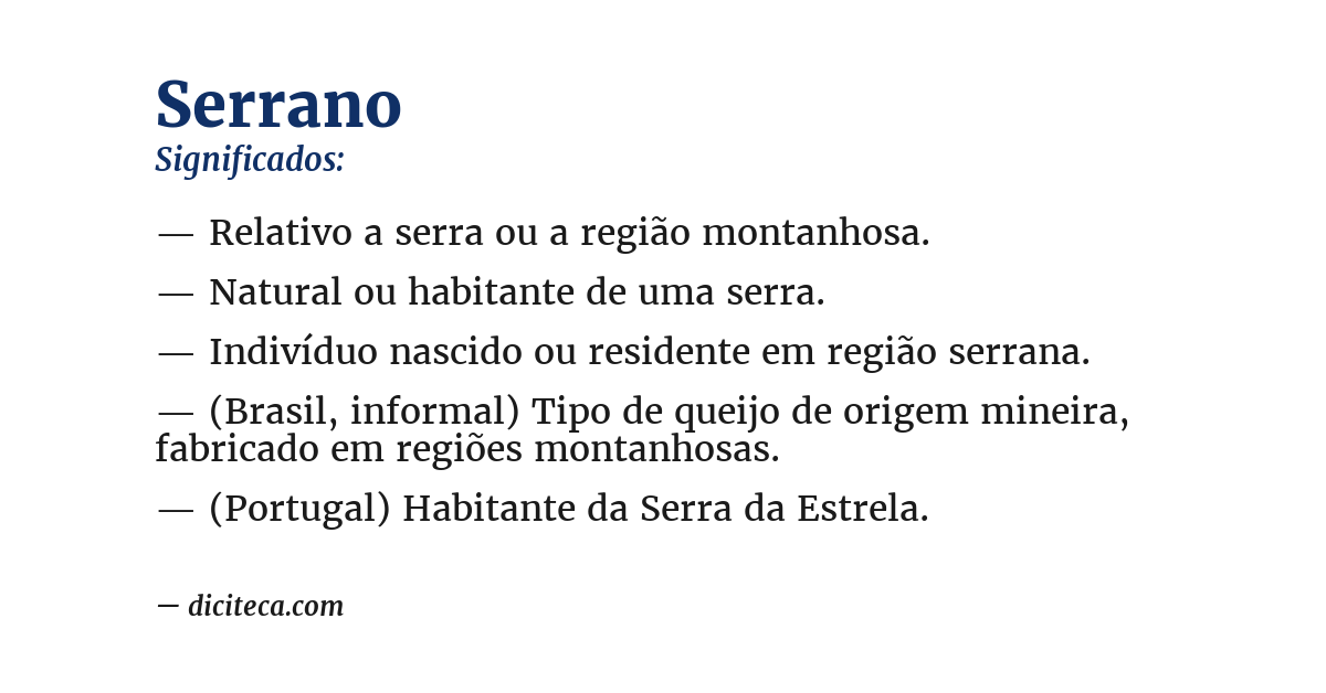Significado de serrano
