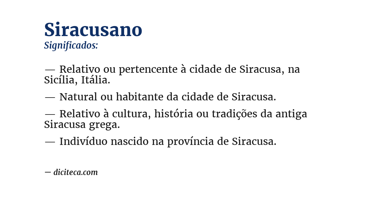 Significado de siracusano