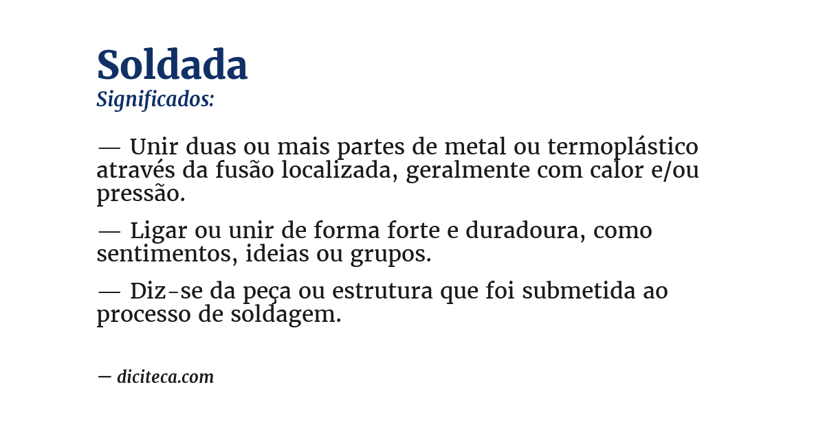 Significado de soldada