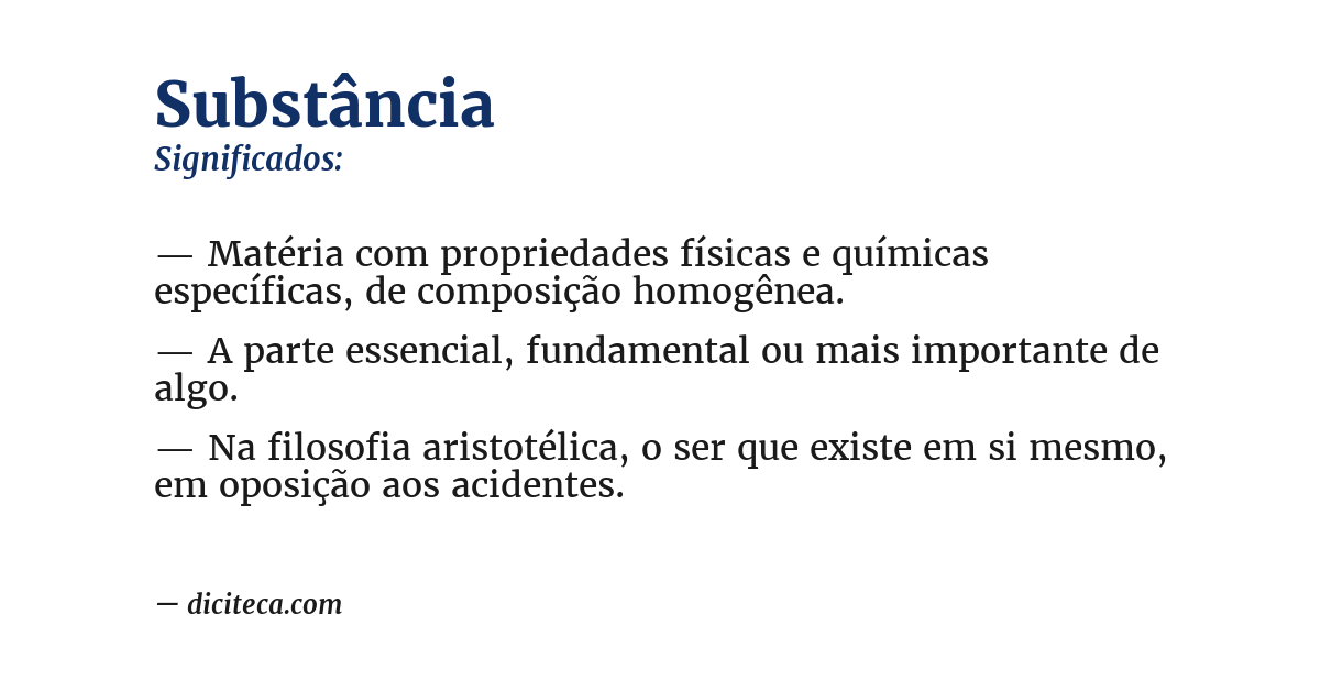 Significado de substância