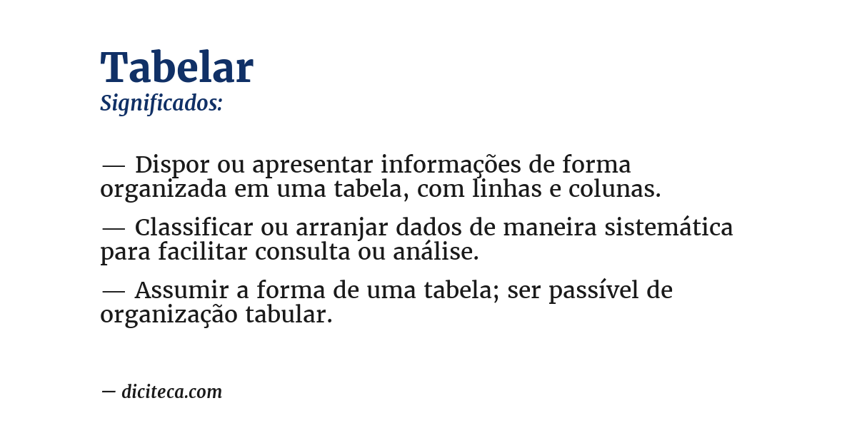 Significado de tabelar