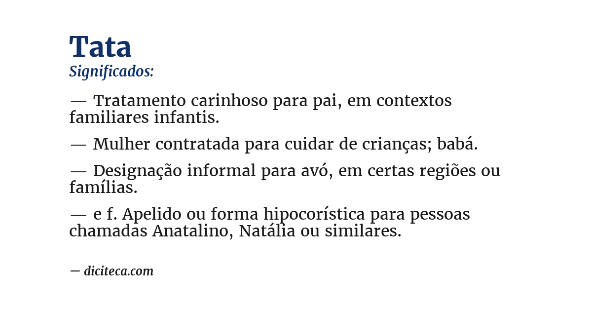 Significado de tata