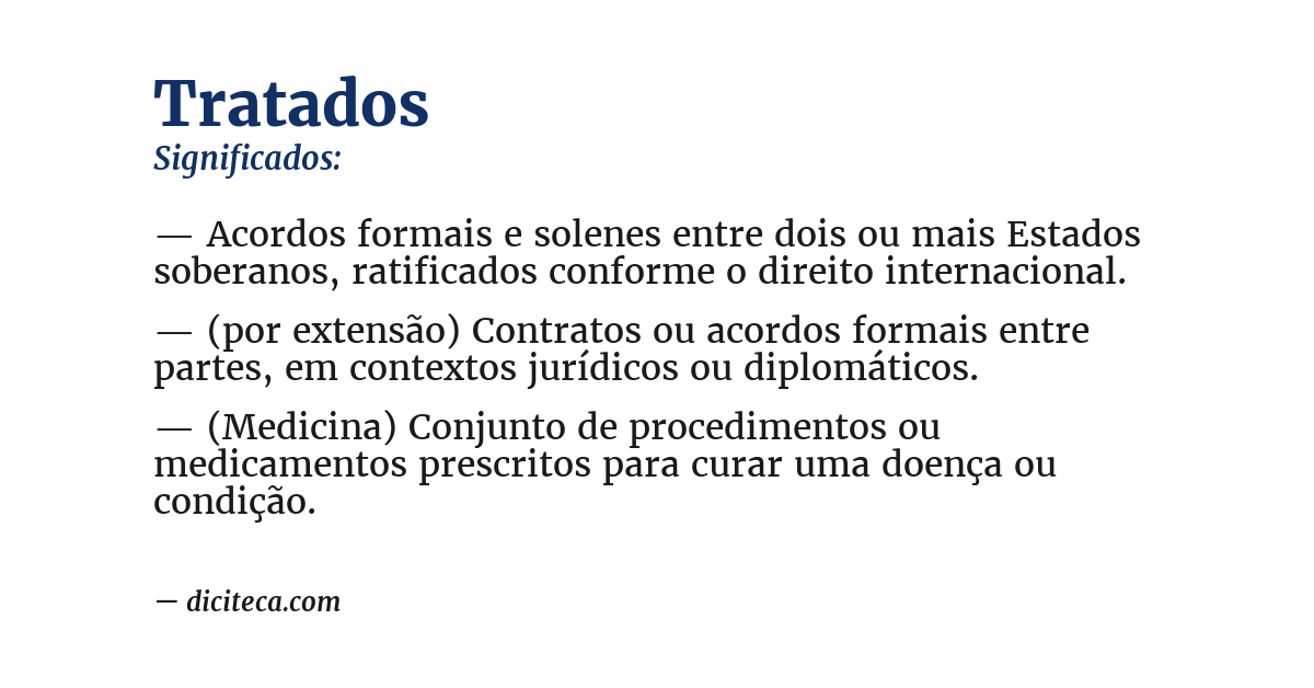 Significado de tratados