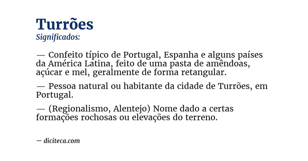 Significado de turrões