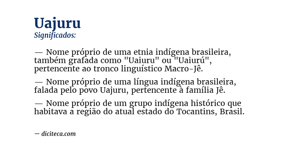 Significado de uajuru