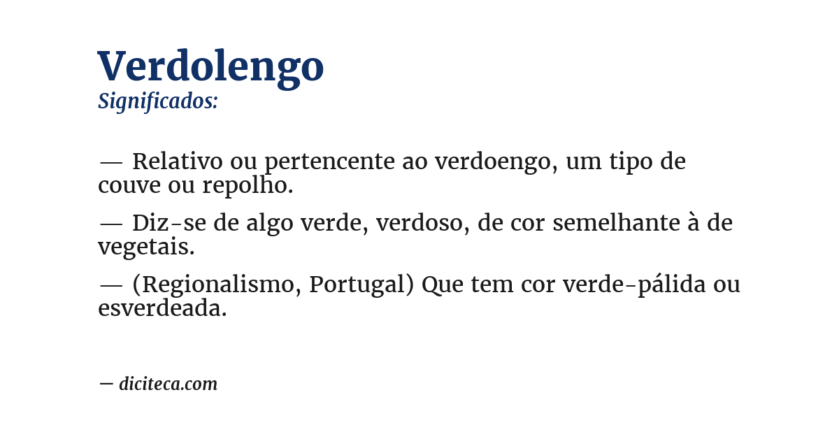 Significado de verdolengo