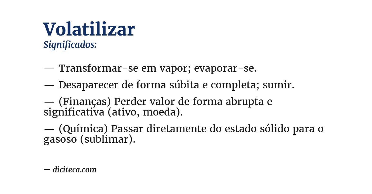 Significado de volatilizar