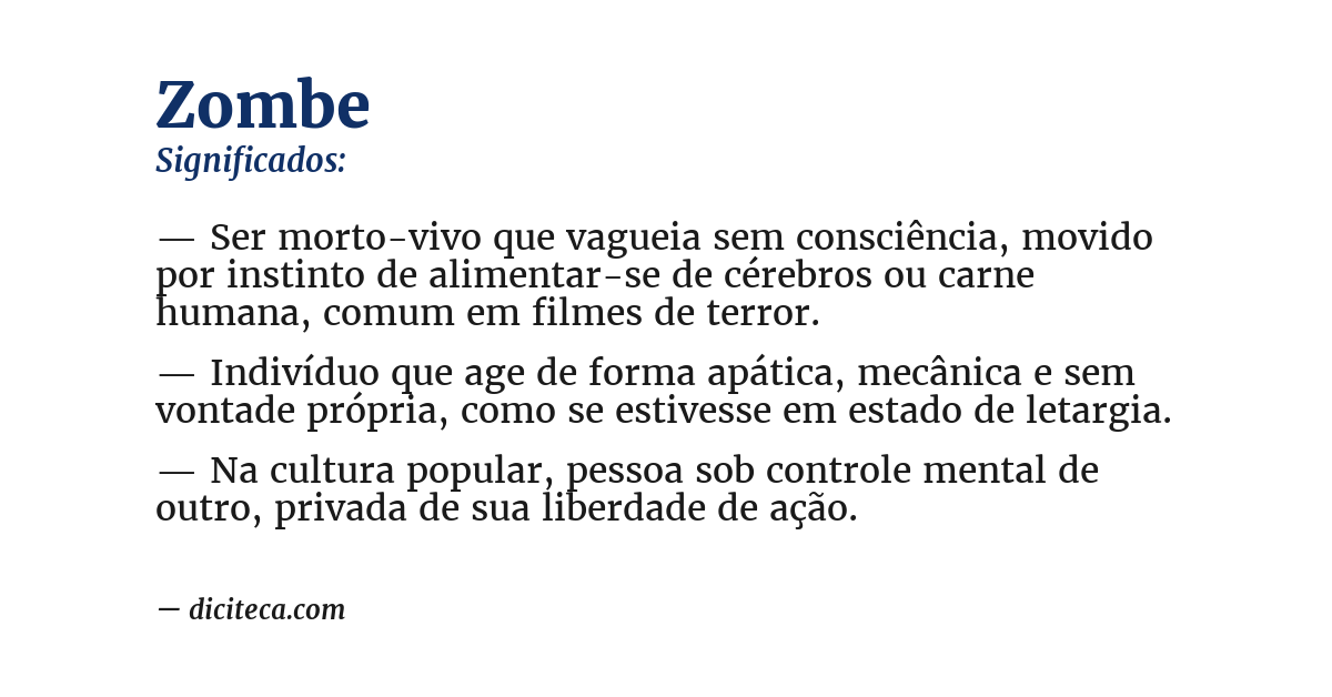 Significado de zombe