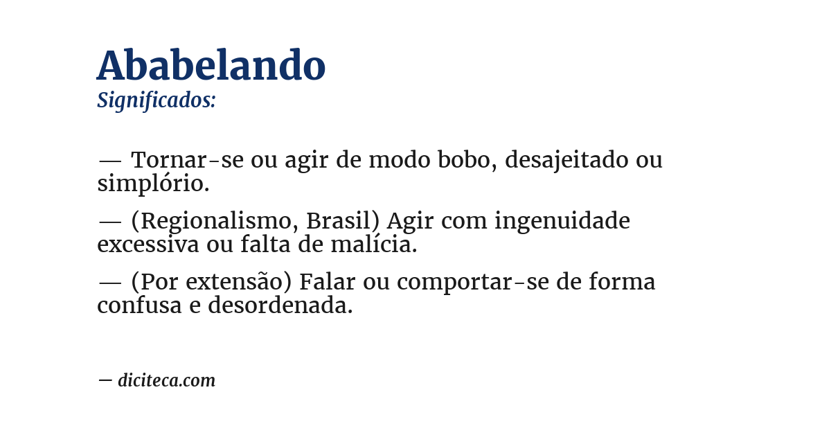 Significado de ababelando
