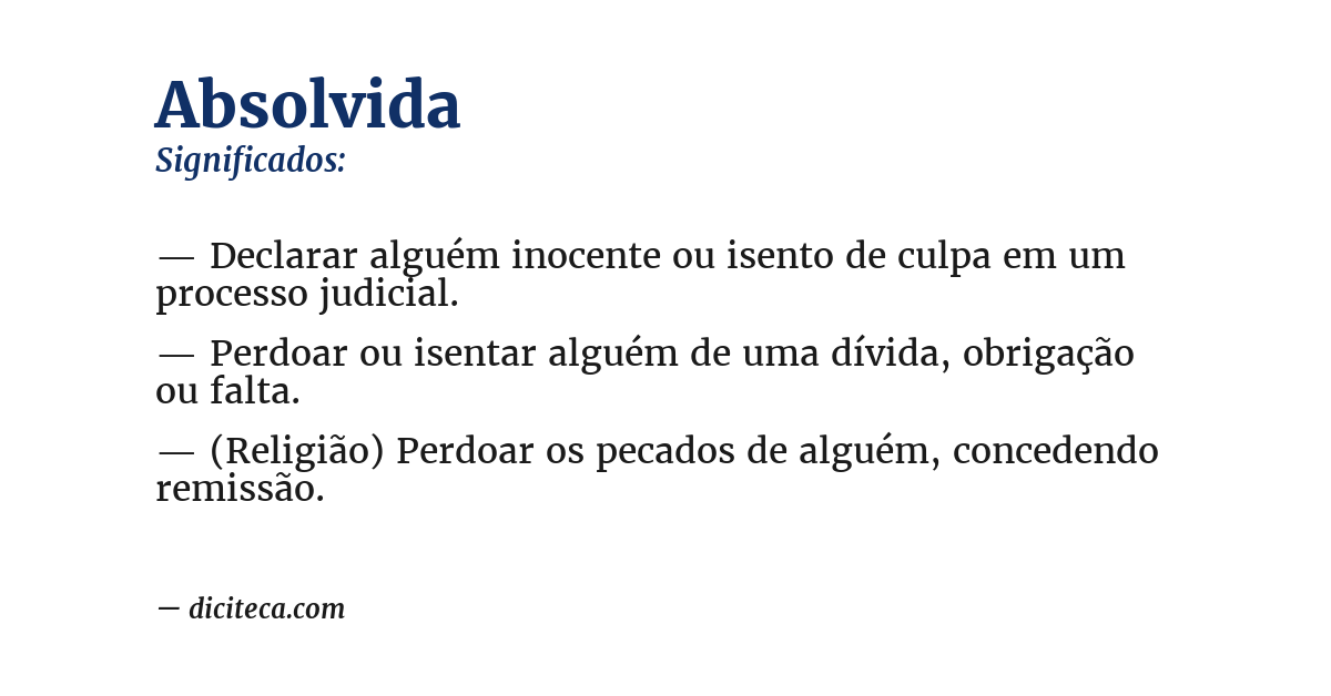 Significado de absolvida