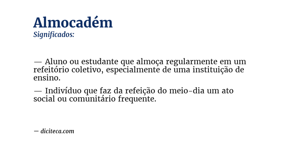 Significado de almocadém