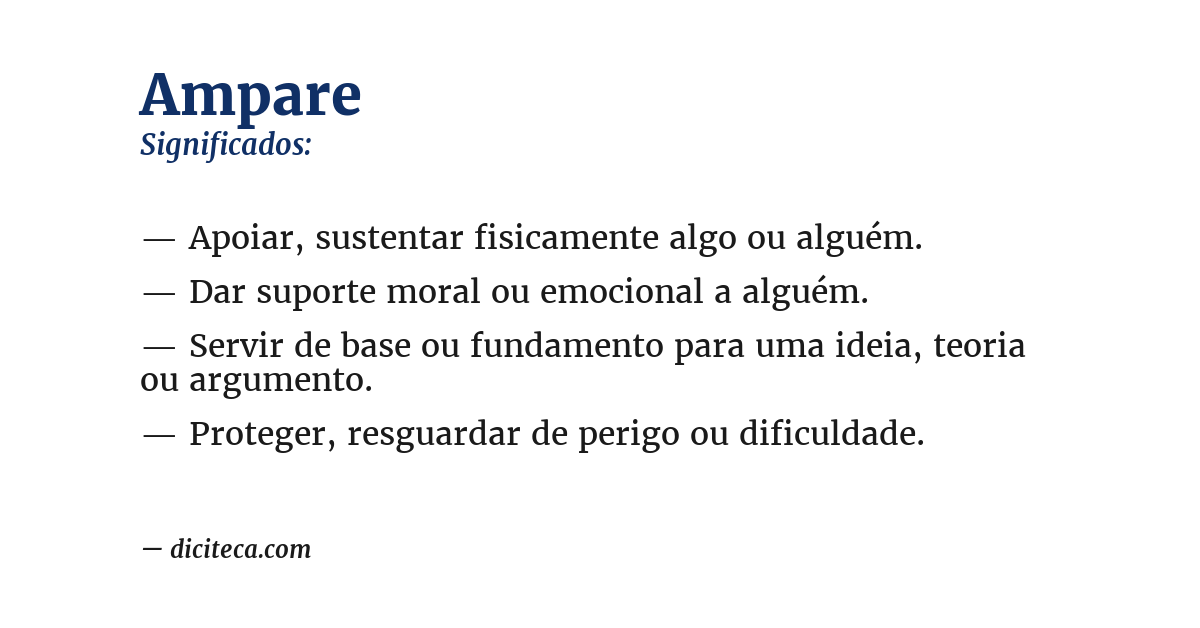 Significado de ampare