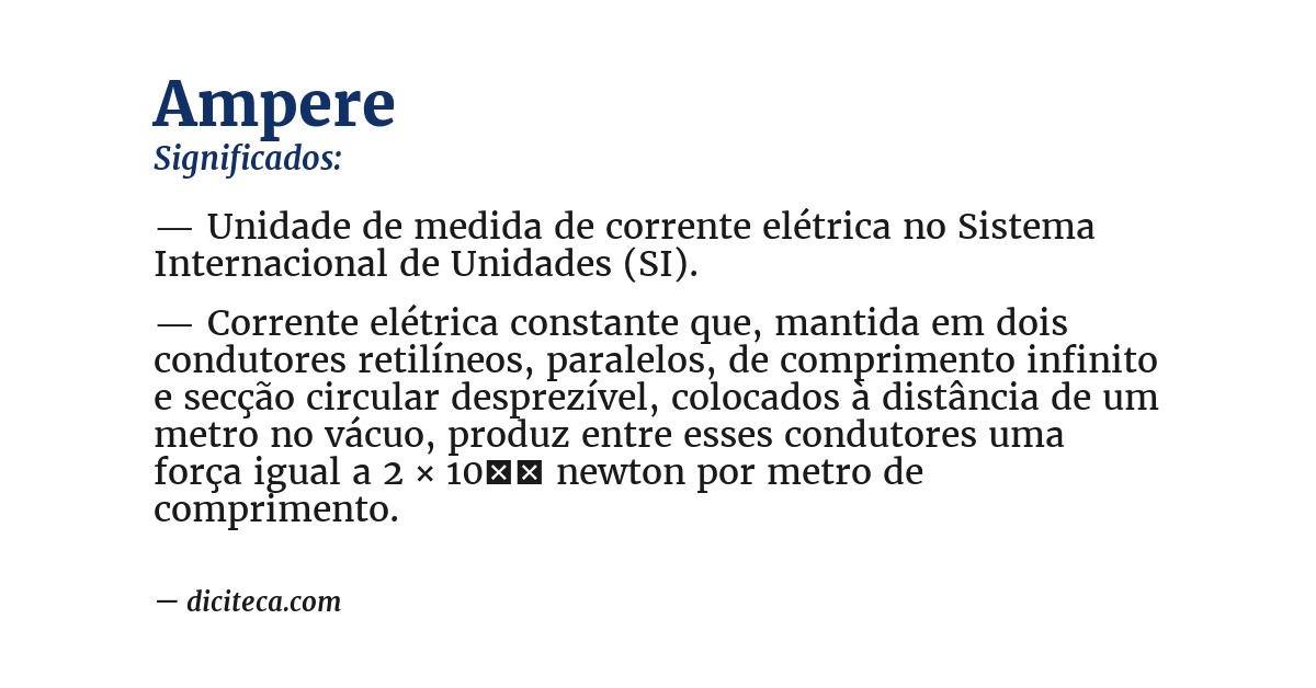 Significado de ampere