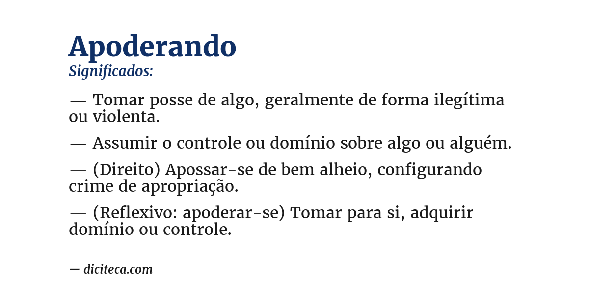 Significado de apoderando