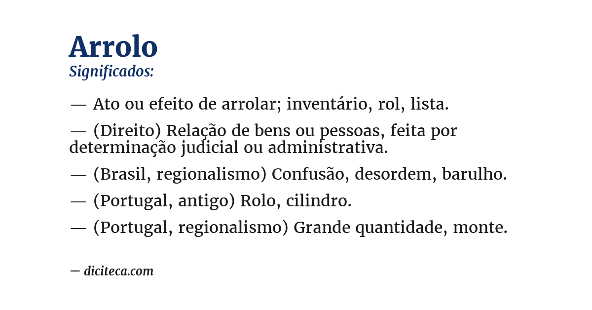 Significado de arrolo
