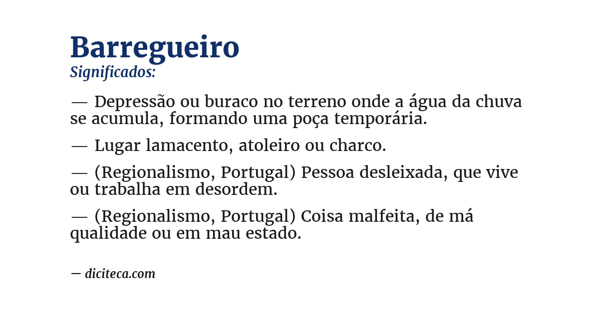 Significado de barregueiro