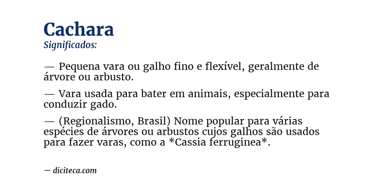 Significado de cachara