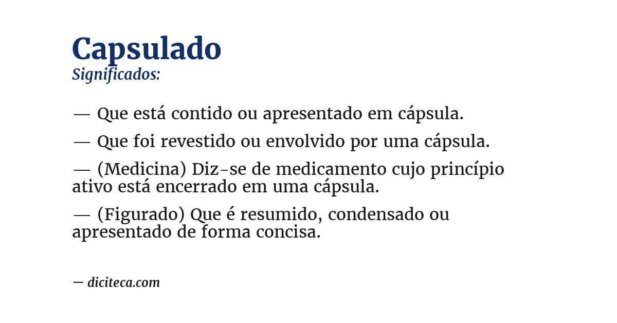 Significado de capsulado