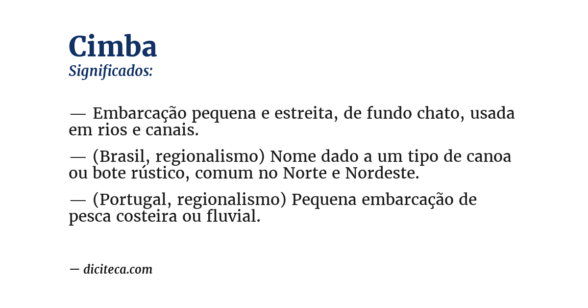 Significado de cimba