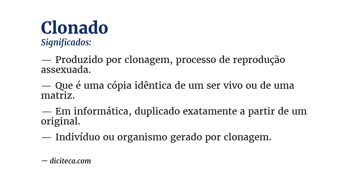 Significado de clonado
