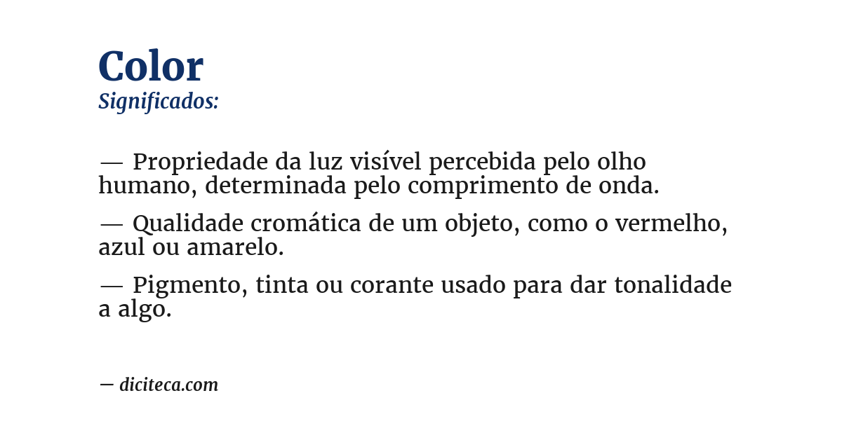 Significado de color