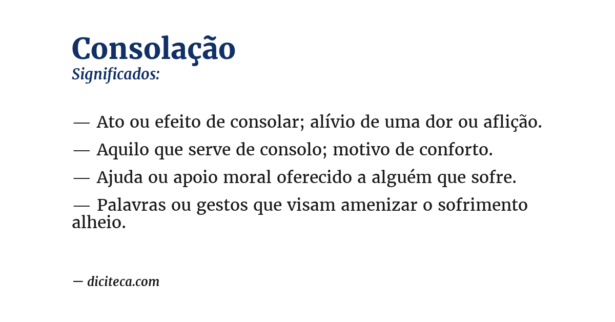 Significado de consolação