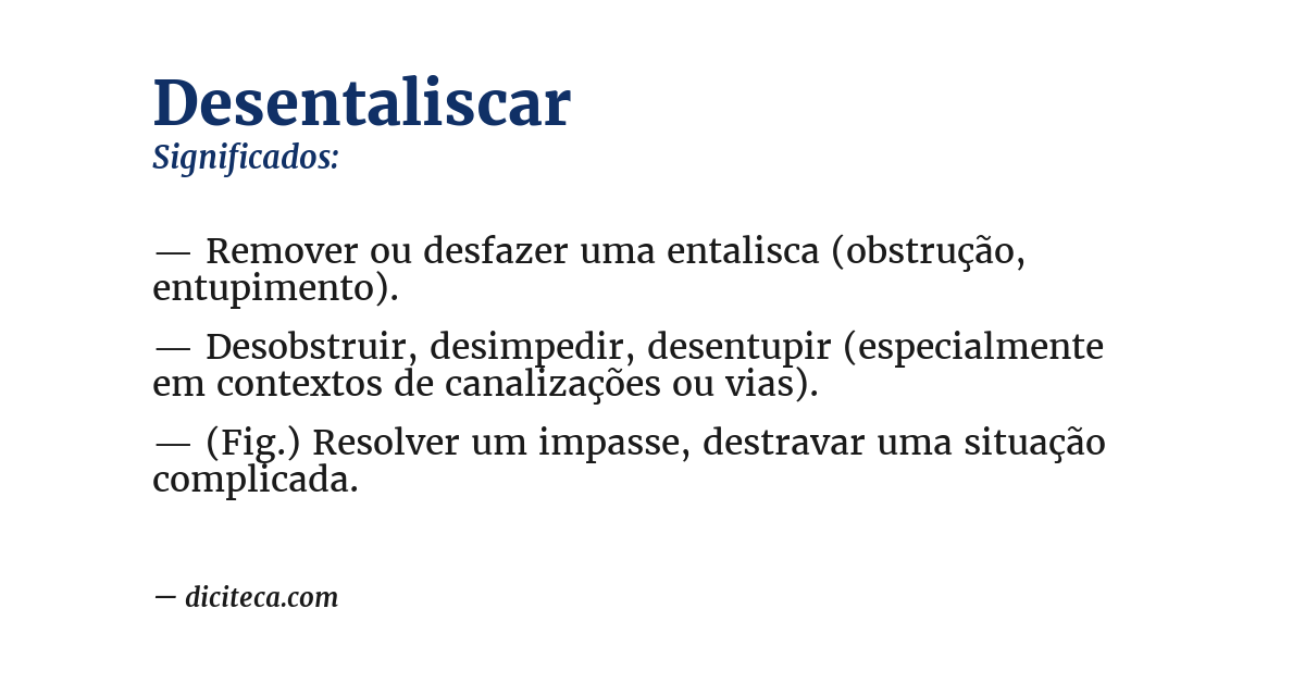 Significado de desentaliscar