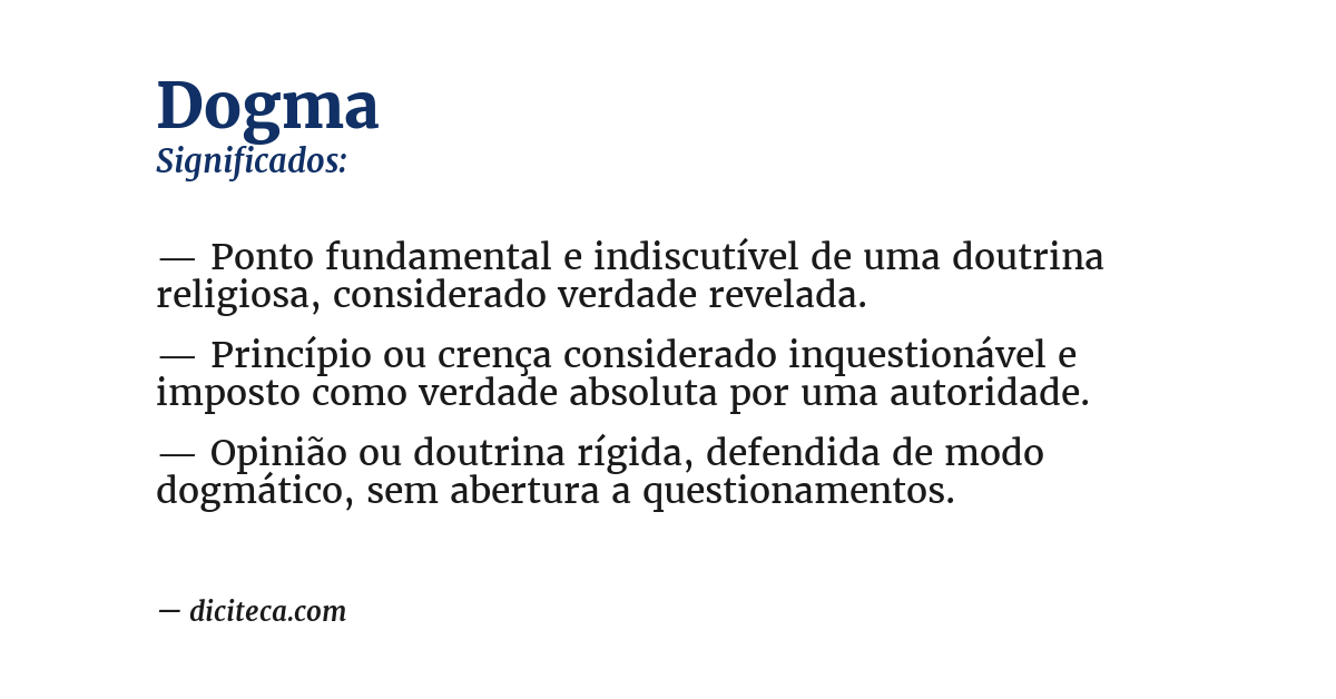 Significado de dogma