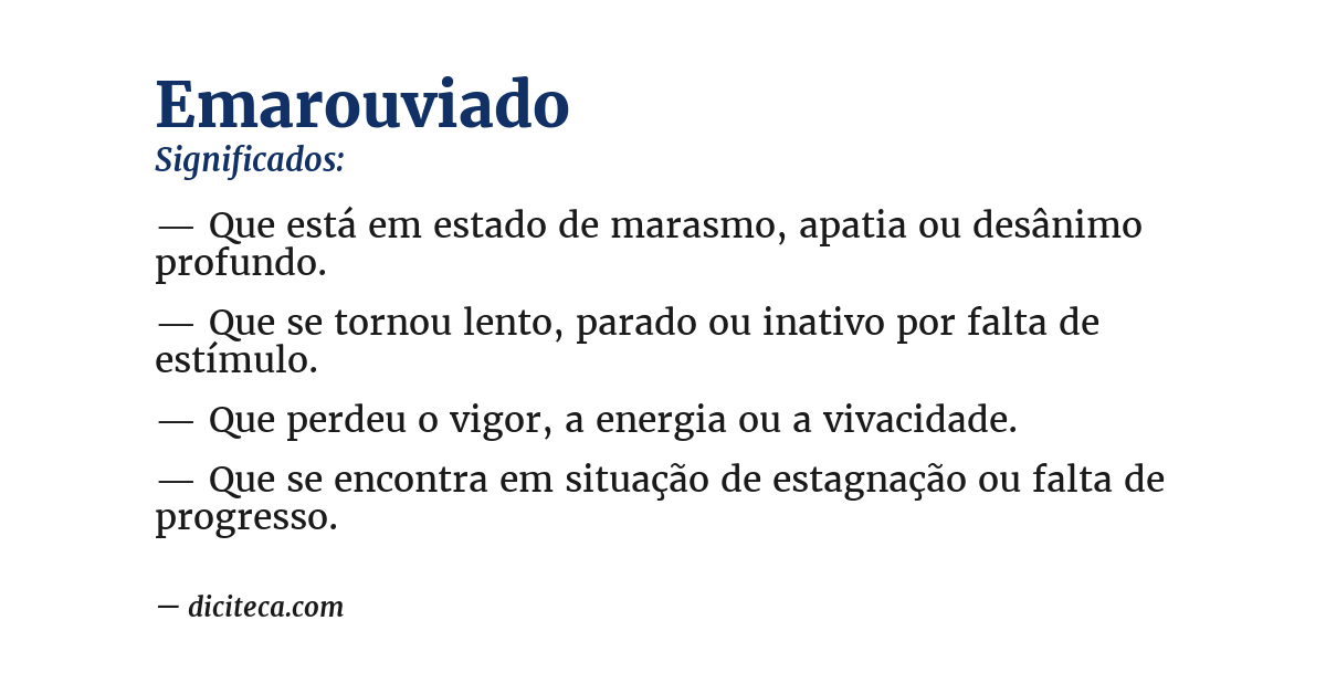 Significado de emarouviado