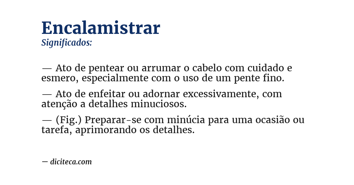 Significado de encalamistrar