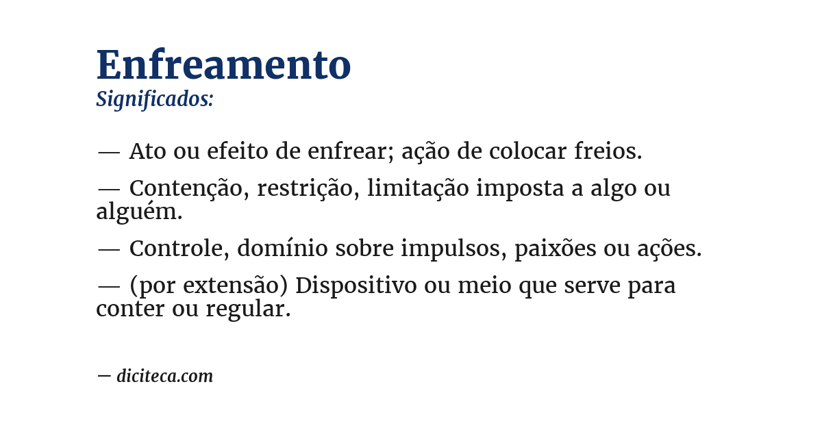 Significado de enfreamento