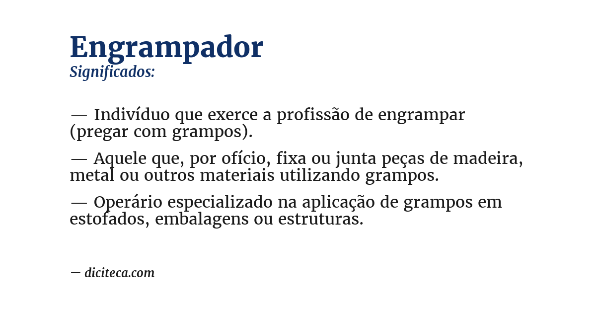 Significado de engrampador