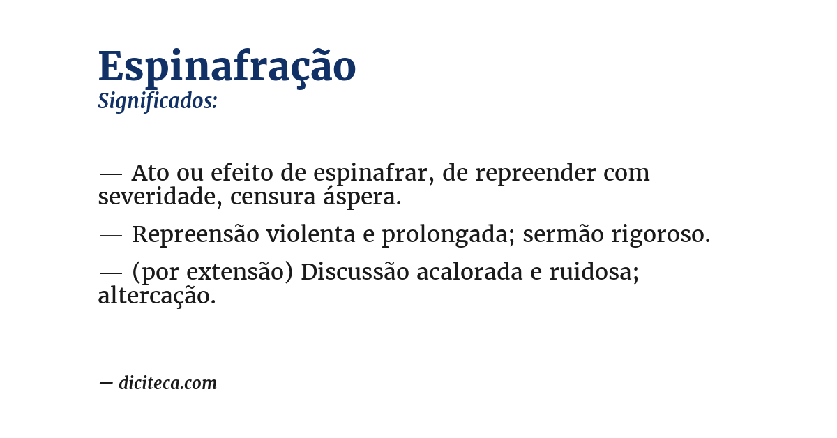 Significado de espinafração