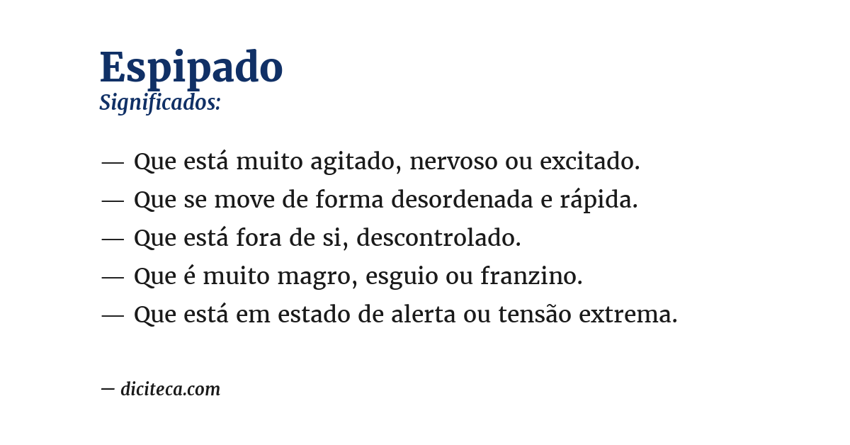 Significado de espipado