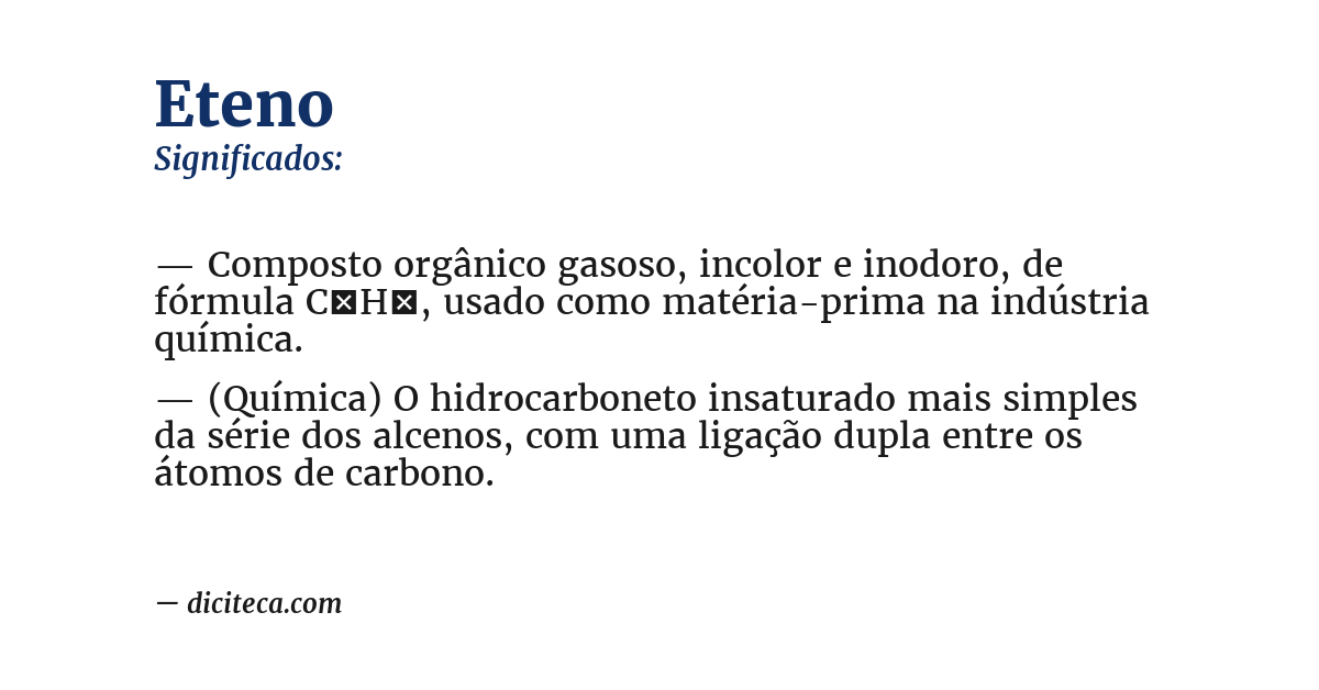 Significado de eteno