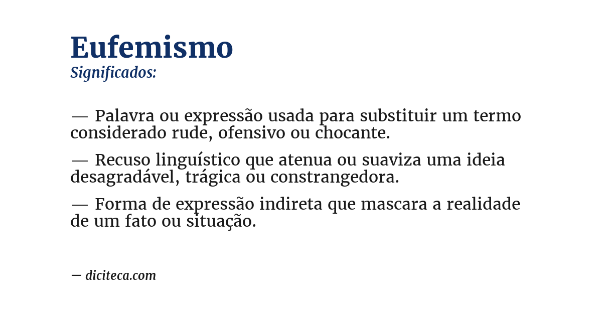 Significado de eufemismo