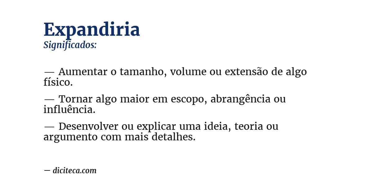 Significado de expandiria