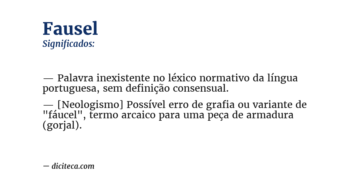 Significado de fausel