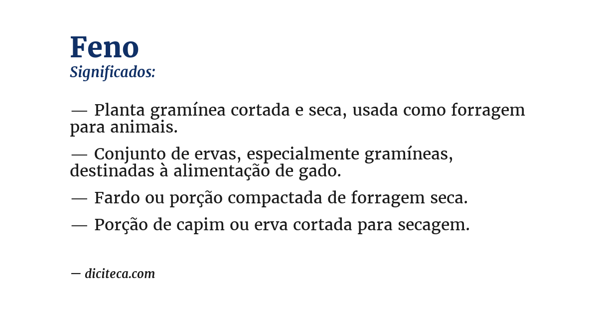 Significado de feno