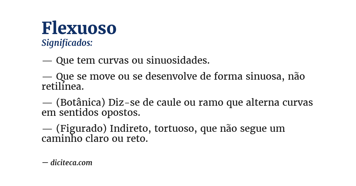 Significado de flexuoso