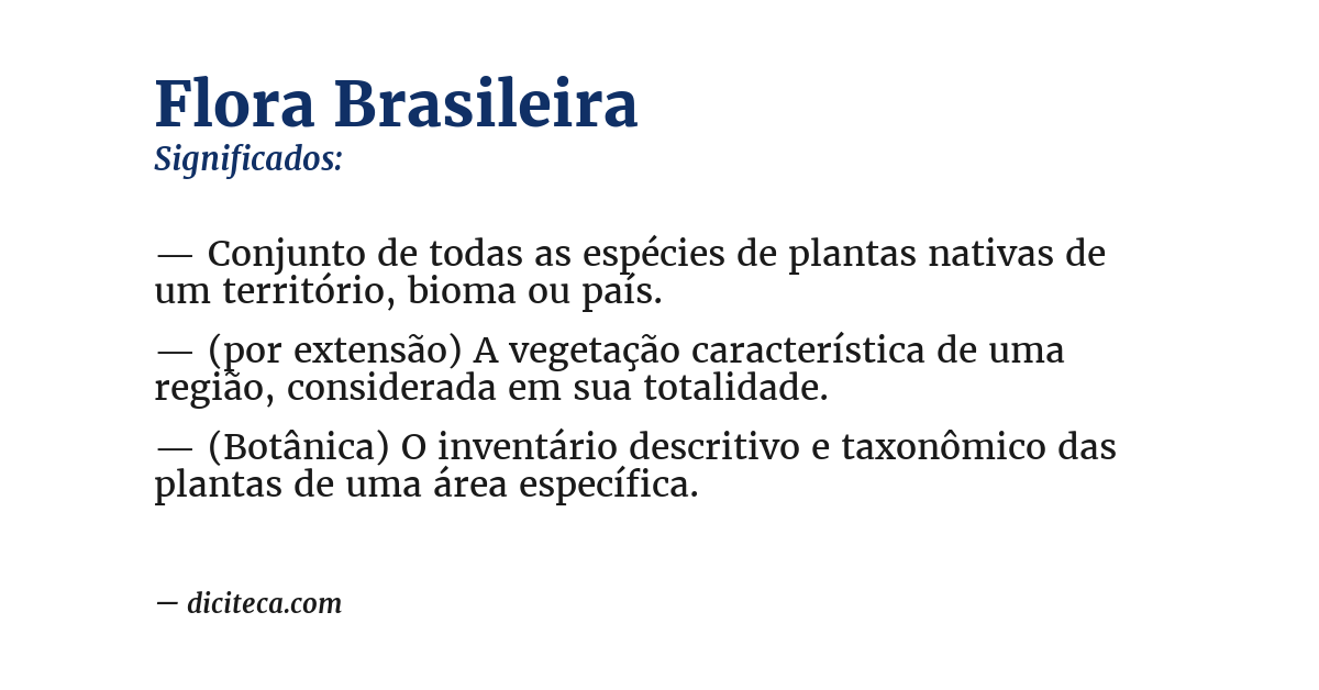 Significado de flora brasileira